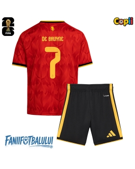 Belgia Kevin De Bruyne #7 Echipament de Fotbal Replică Mondial 2026 Copii Acasa (+ Șorturi)